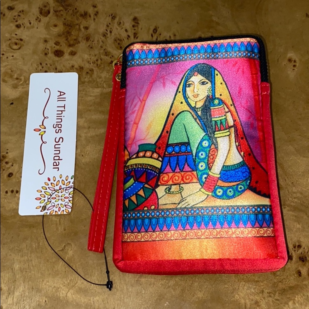 Indian Themed Phone Wallet Wristlet